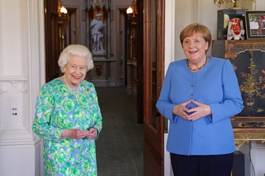 Britain's Queen Elizabeth Hosts German Chancellor Angela Merkel At Windsor
