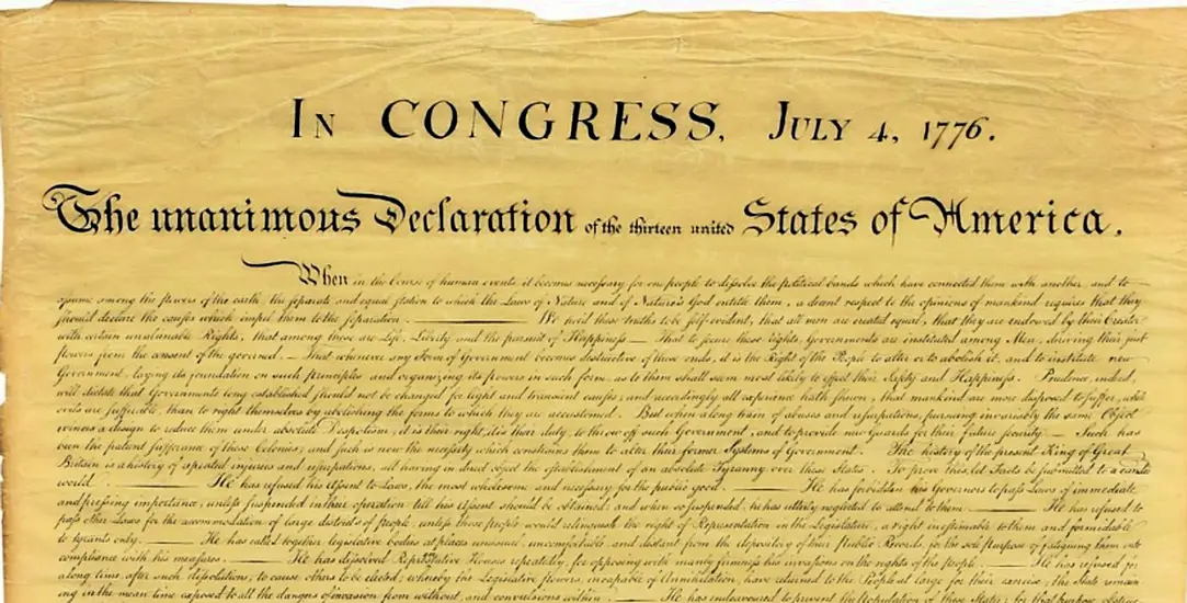 Rare Copy Of Us Declaration Of Independence Up For Auction After Being Discovered In Ireland