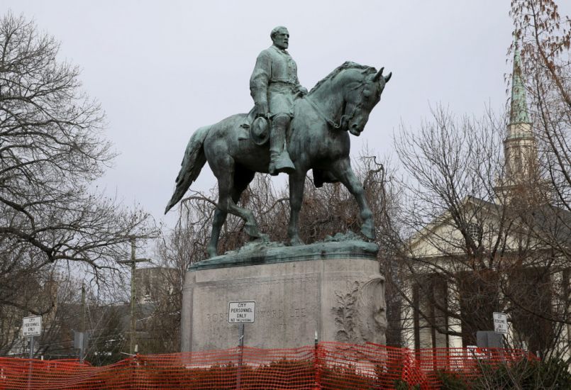 Confederate Statue Removed From Pedestal In Charlottesville