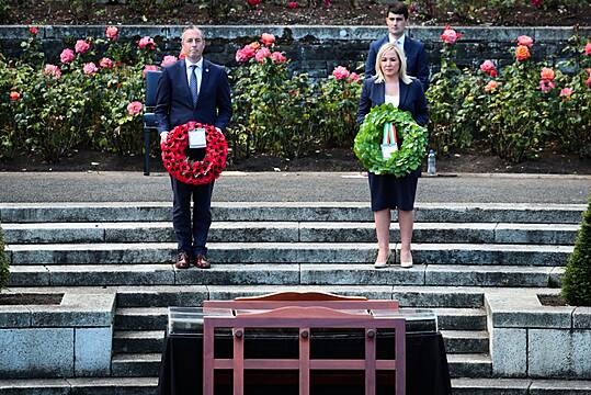 Michelle O’neill Lays Wreath At Somme Commemoration In Dublin