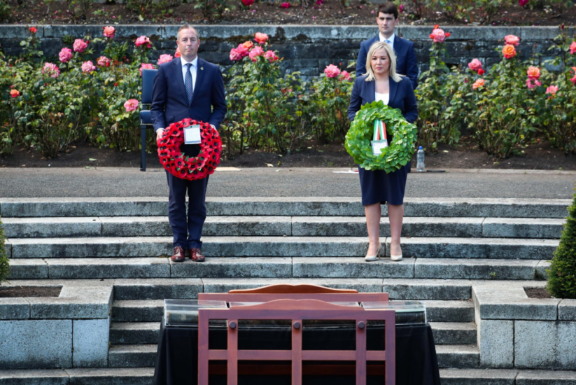 Michelle O’neill Lays Wreath At Somme Commemoration In Dublin