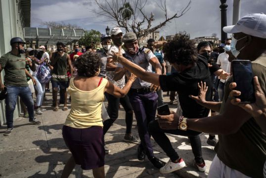 Police Patrol Havana In Large Numbers After Rare Protests