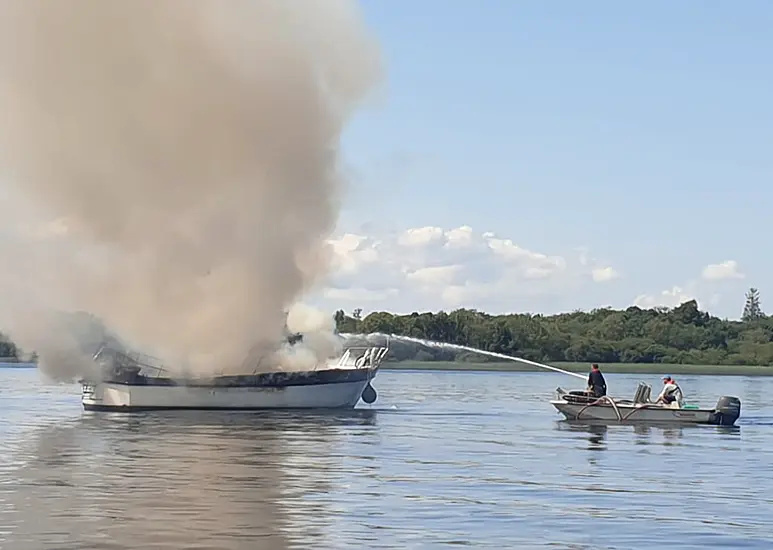 Five People Rescued From Burning Boat On Lough Derg