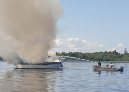 Five People Rescued From Burning Boat On Lough Derg
