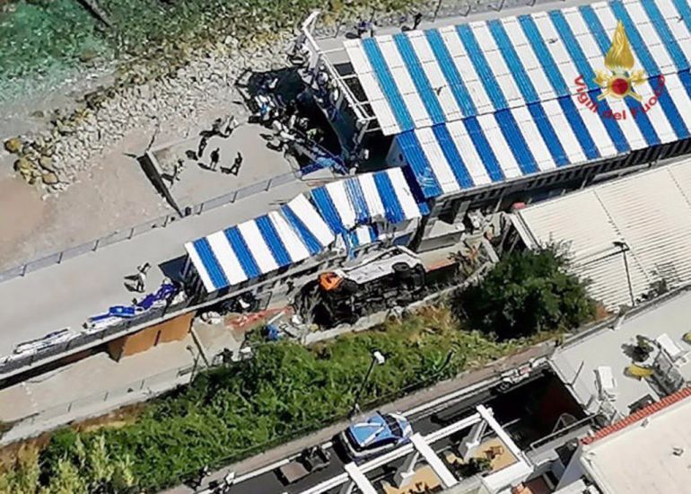 Driver Dies After Bus Plunges Off Road On Capri