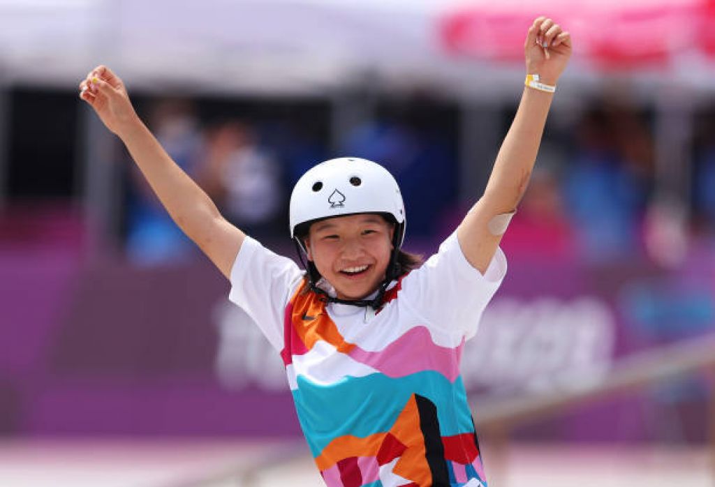 13-year-old Momiji Nishiya wins first Olympic women’s skateboarding gold medal
