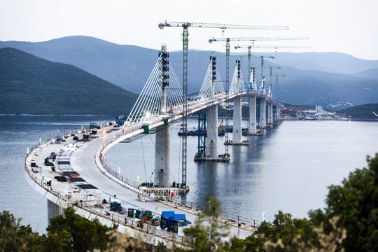 Major Adriatic Sea Bridge Connects Coastline In Croatia