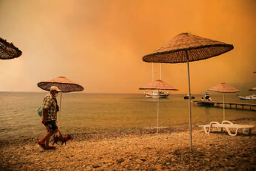 Firefighters Continue To Battle Wildfires Near Turkey’s Beaches