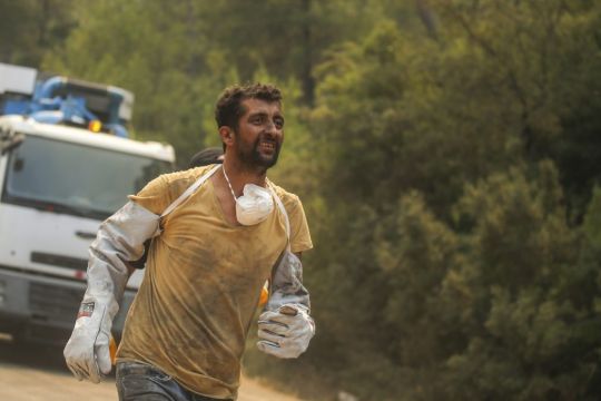 Hundreds Of Volunteers Help Crews Tackling Turkey Wildfires