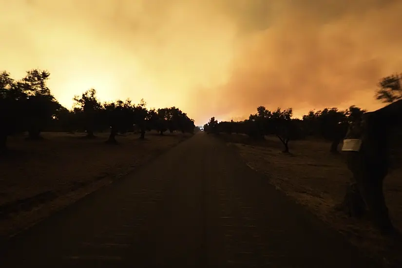 New Blaze Breaks Out On Greek Island Ravaged By Wildfires