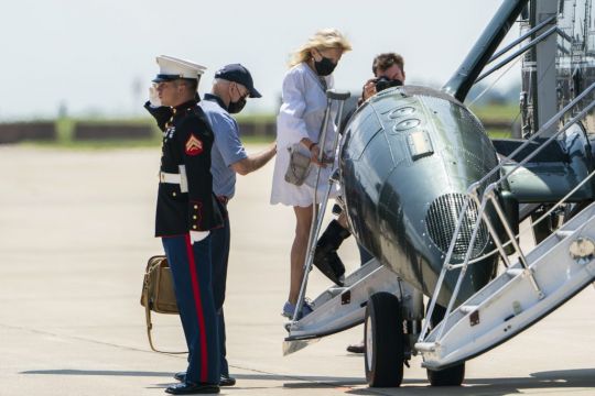 First Lady Jill Biden Wears Medical Boot After Foot Injury In Hawaii