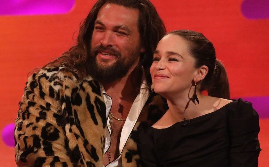 Game Of Thones Star Emilia Clarke Reunites With On-Screen Husband Jason Momoa