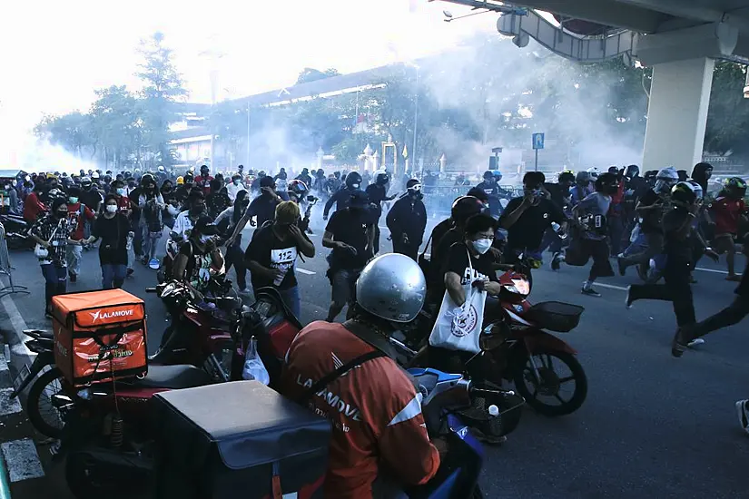 Protesters Clash With Thai Police Amid Tensions Over Pandemic Handling