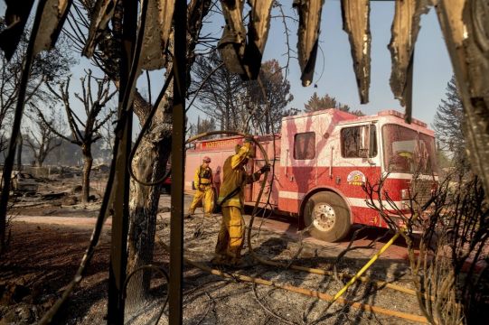 Wildfire Devastates Mobile Home Park In Northern California Mountains