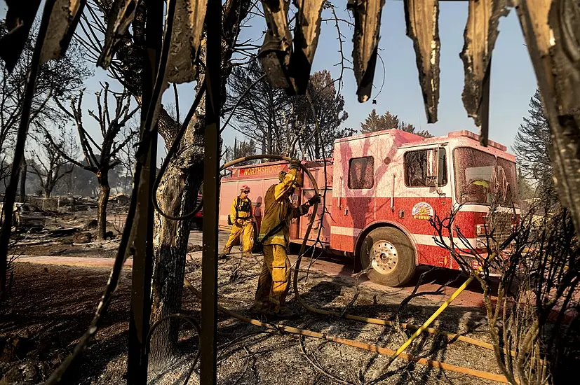 Wildfire Devastates Mobile Home Park In Northern California Mountains