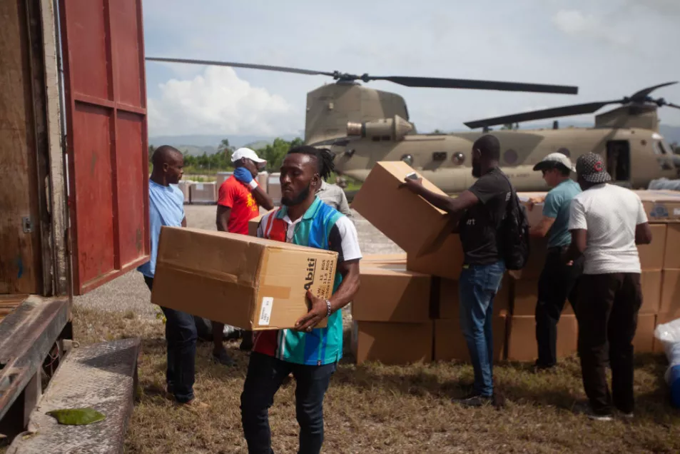 Humanitarian Aid Arrives In Haiti After 7.2 Quake And Tropical Storm