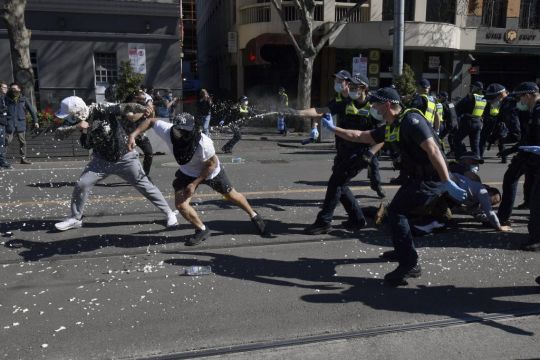 Hundreds Arrested In Skirmishes During Australia Lockdown Protests