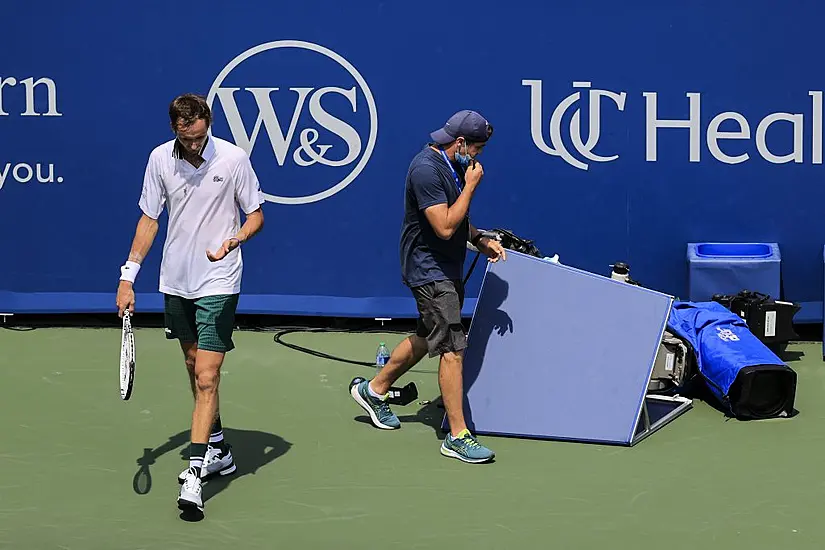 Daniil Medvedev Collides With Tv Camera During Semi-Final Defeat