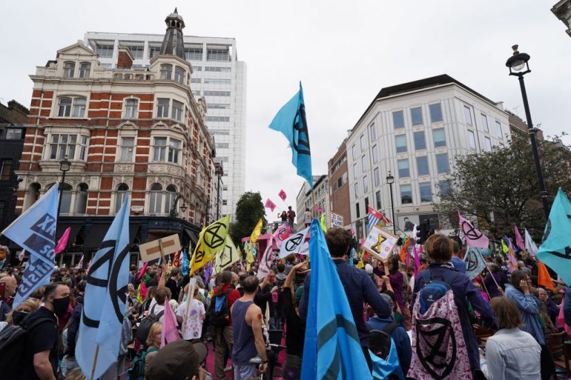 Extinction Rebellion Block Roads In Central London In Climate Crisis Protests