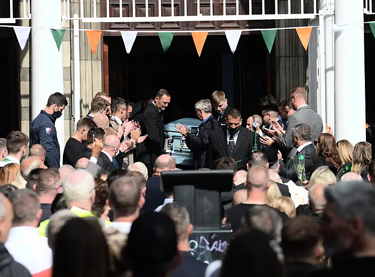 Funeral Held For Dublin Councillor And Homeless Activist Anthony Flynn