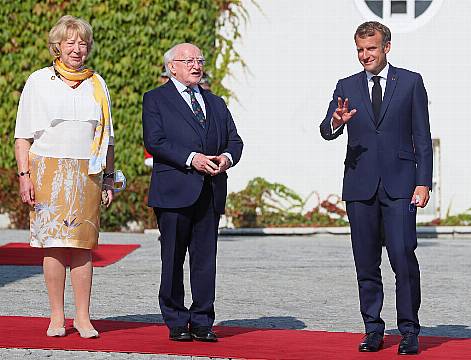 Emmanuel Macron Arrives In Ireland For First Official Visit