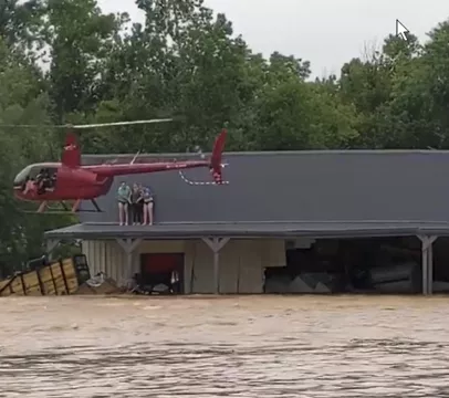 Helicopter Pilot Saves 17 People From Tennessee Flood