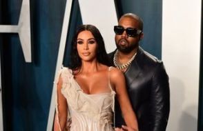 Kanye West Joined By Wedding Dress-Wearing Kim Kardashian At Donda Launch Event