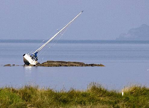 Four Rescued After Yacht Runs Aground In Dense Fog