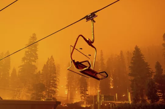 California Wildfire Approaches Lake Tahoe After Mass Evacuation