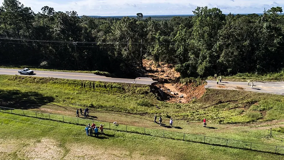 Two Dead As Vehicles Plunge Into Hole After Road Collapses Amid Hurricane Ida