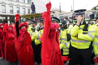 In Pictures: Extinction Rebellion Parks The Bus As Protest Blocks London Bridge