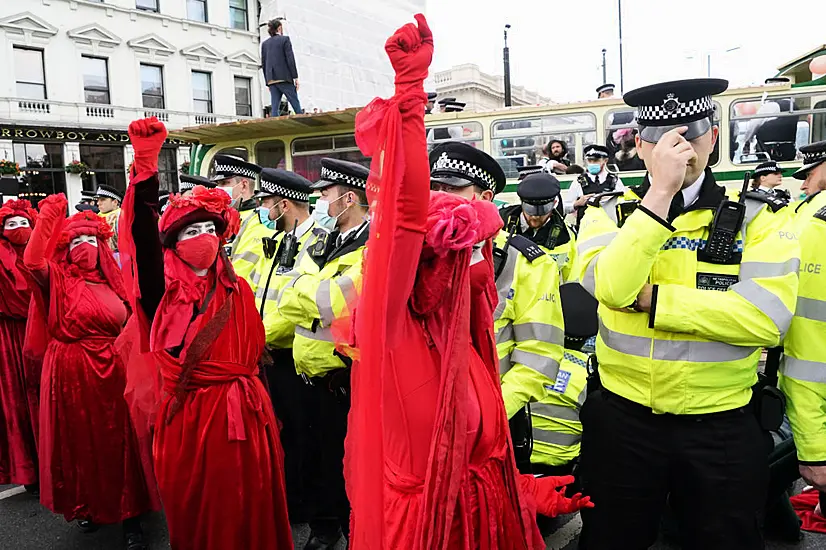 In Pictures: Extinction Rebellion Parks The Bus As Protest Blocks London Bridge