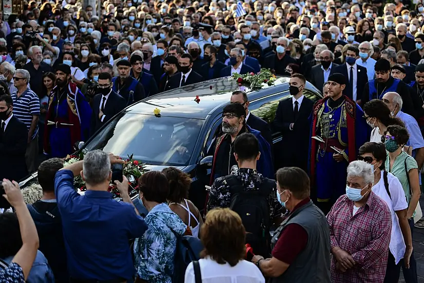 Thousands Gather In Greece For Funeral Of Composer Theodorakis