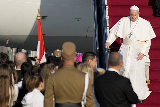 Pope Francis Arrives In Hungary On First Foreign Tour Since Surgery