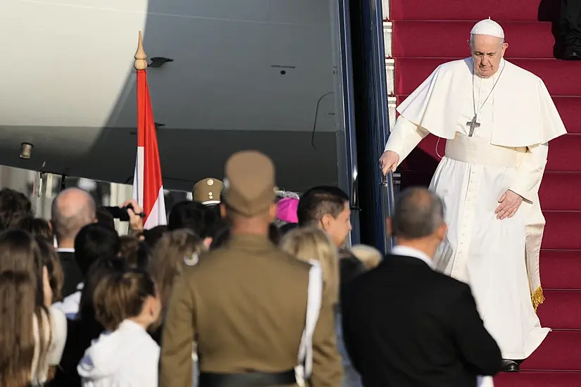 Pope Francis Arrives In Hungary On First Foreign Tour Since Surgery