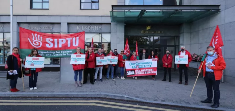 Protest At Fine Gael Think-In Over ‘Privatisation’ Of Local Employment Services
