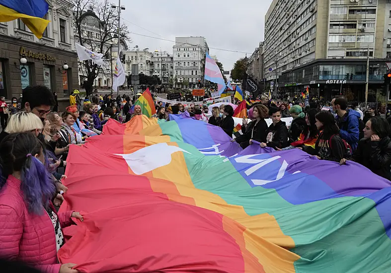 Thousands Join Protest In Ukraine Capital For Lgbt Rights