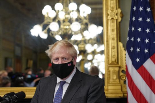 Boris Johnson Arrives At White House For Talks With Joe Biden