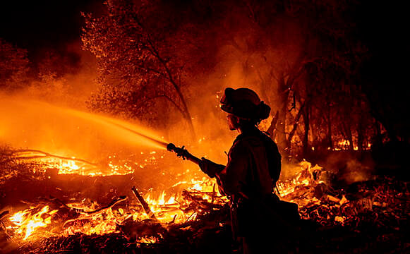 Wildfire Forces Evacuations In California As Woman Held On Suspicion Of Arson