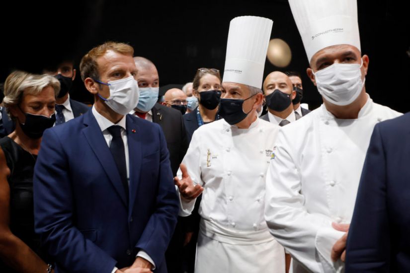 Egg Thrown At Macron During Food Trade Fair