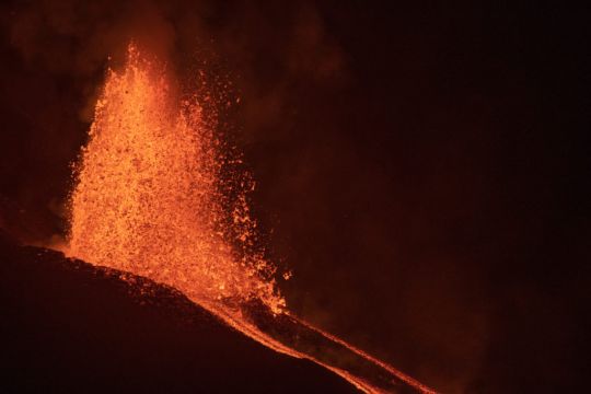 Lava From Spanish Island Volcano Quickens Pace Towards Sea