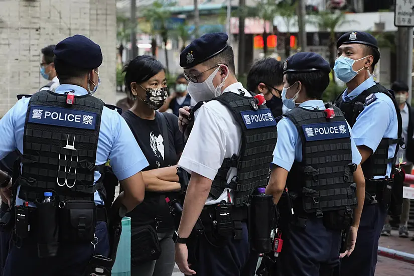 Hong Kong Police Stop Four-Person Democracy Protest On China’s National Day