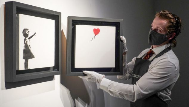 Banksy’s Girl And Balloon On Display Ahead Of Sale