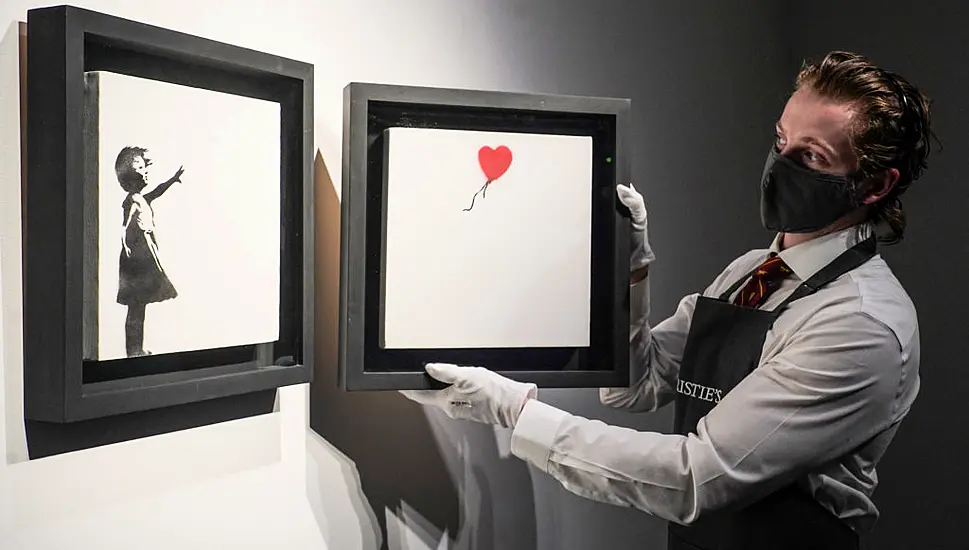 Banksy’s Girl And Balloon On Display Ahead Of Sale