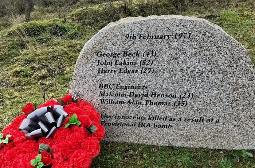 Families Unveil Plaque To Five Killed By Ira Bomb On Brougher Mountain