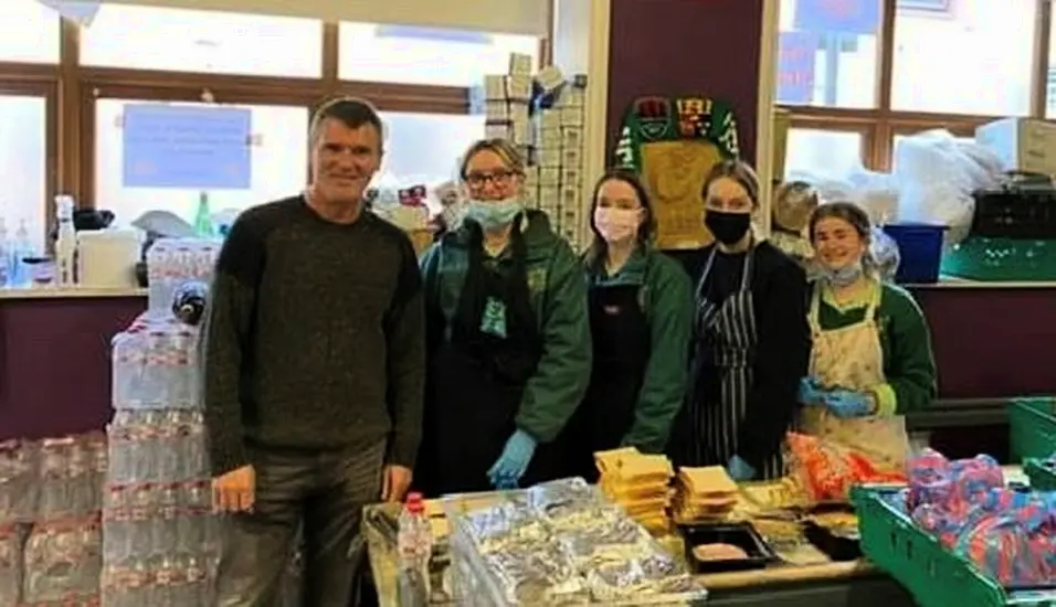 Roy Keane Volunteers At Cork Soup Kitchen