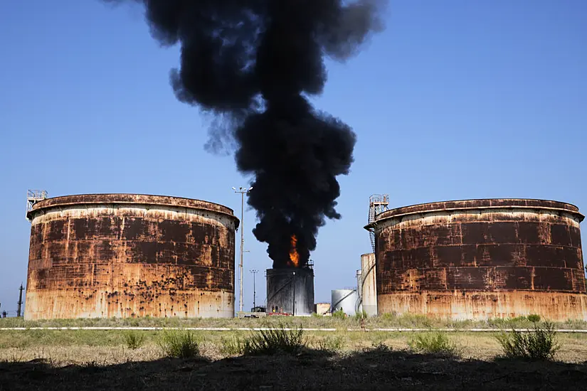 Huge Fire Breaks Out At Oil Facility In Southern Lebanon