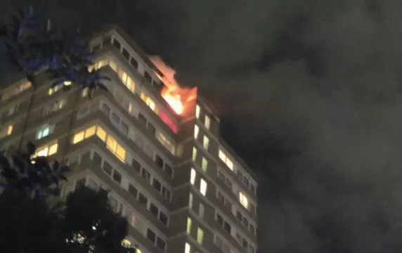 Fire Breaks Out At London Tower Block