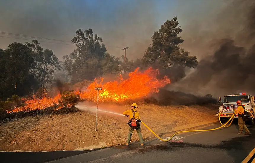 Wildfire Rages In Coastal Mountains Of California