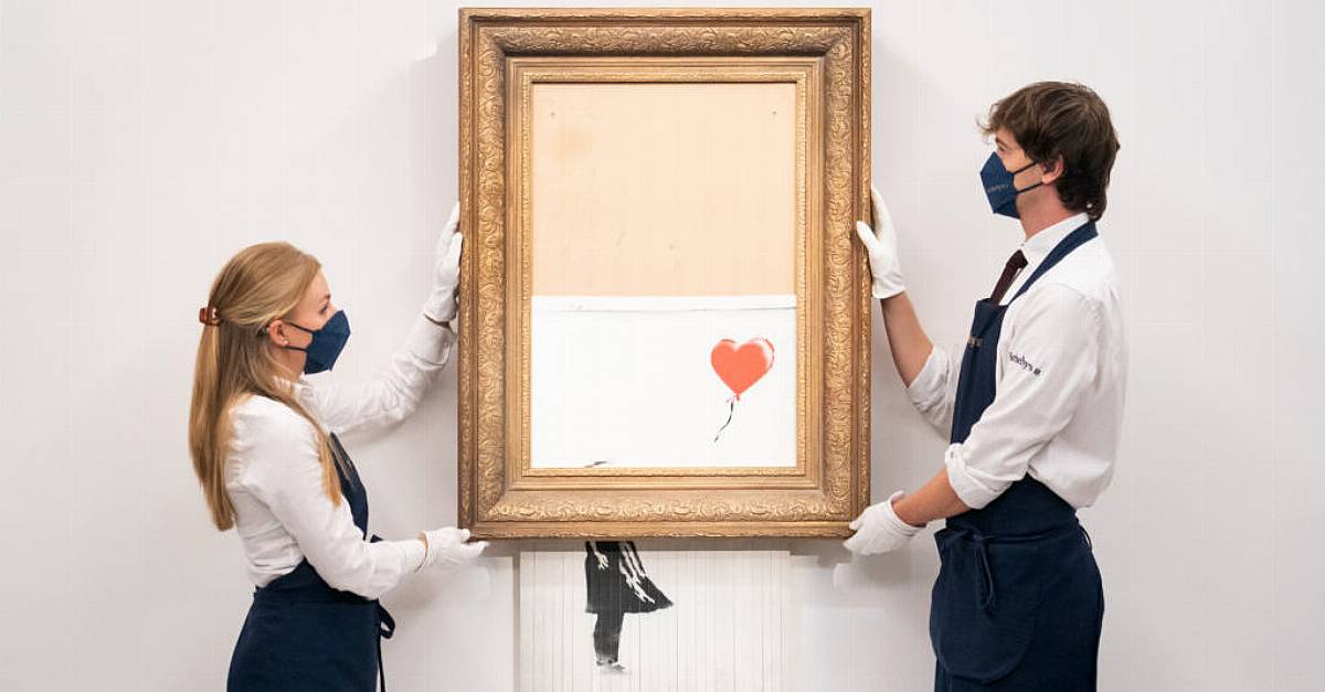 Lukisan Banksy Yang Robek Sebagian Terjual Lebih Dari €21 Juta